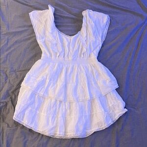American Eagle White Layered Dress